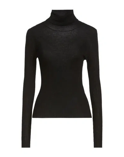 Iblues I Blues Woman Turtleneck Black Size L Virgin Wool