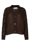 Iblues Chunky-knit Cardigan In Brown