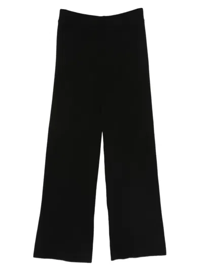 Iblues Nanon Knitted Trousers In Black