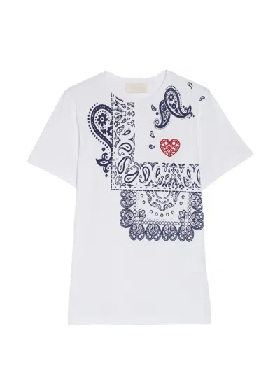 Iblues Paisley-print Heart-motif T-shirt In Multi