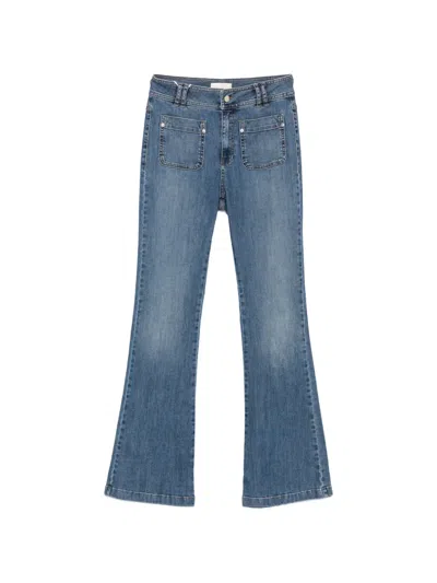 Iblues Patch-pocket Flared Jeans In Blue