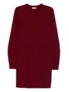 Iblues Pelota Crew-neck Mini Dress In Burgundy