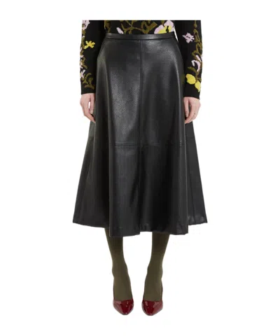 Iblues Pleated Detail Skirt In Black