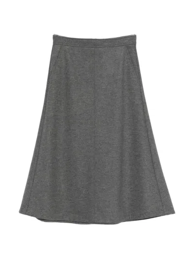 Iblues Pockets A-line Midi Skirt In Green