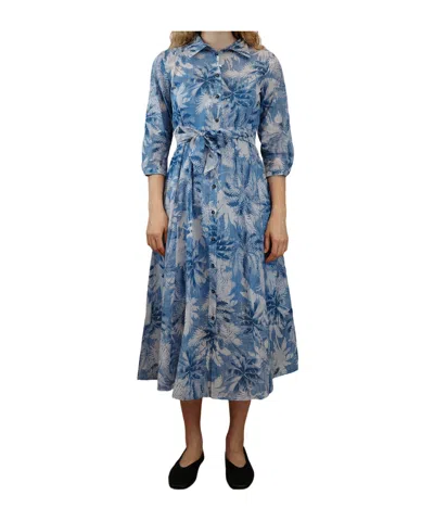 Iblues Printed Dress In Blue