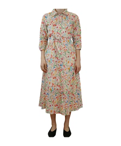 Iblues Printed Dress In White