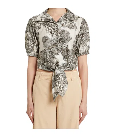 Iblues Printed Pattern Shirt In Brown