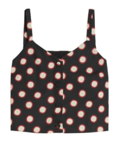 Iblues Printed Top In Black