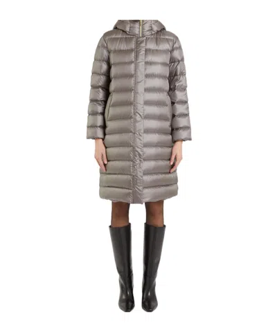 Iblues Quilted Long-sleeved Cotton Jacket In Gray