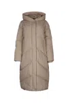 Iblues Hooded Puffer Coat In Brown