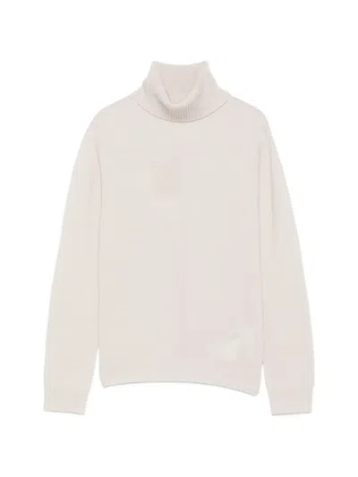 Iblues Roll-neck Knitted Sweater In White