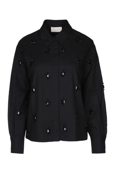 I Blues Beaded-detail Shirt In Black