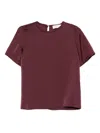 Iblues Short-sleeve Round-neck Blouse In Burgundy
