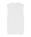 Iblues Simple Blended Vest In White