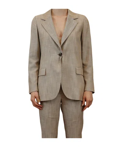 Iblues Single Button Blazer In Neutral