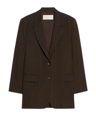 Iblues Straight-cut Blazer In Brown