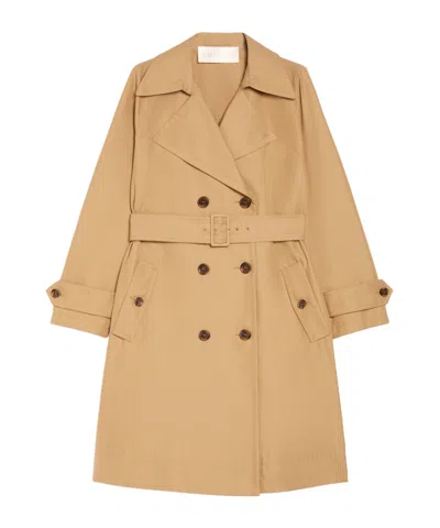 Iblues Straight-fit Trench Coat In Brown