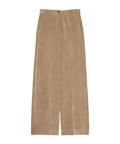 Iblues Straight-leg Casual Trousers In Brown