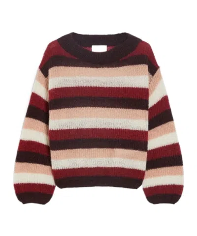 Iblues Striped Sweater In Brown