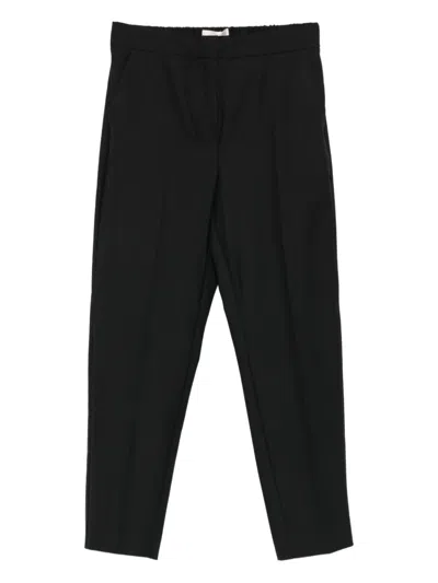 Iblues Vivy Elasticated-waistband Trousers In Black