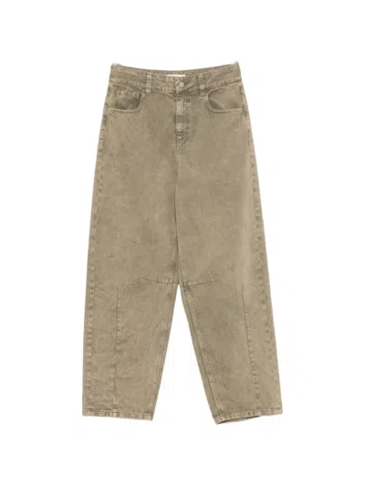 Iblues Wide-leg Jeans In Brown