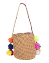 Ibo-maraca Woman Shoulder Bag Sand Size - Straw In Beige