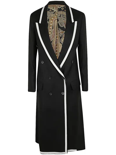 Ibrigu Contrast Back And Details Vintage Foulard Raincoat In Black