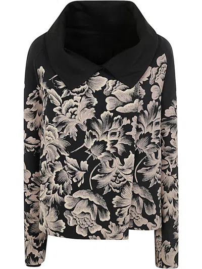 Ibrigu Double Print & Embroidered Jacket In Black