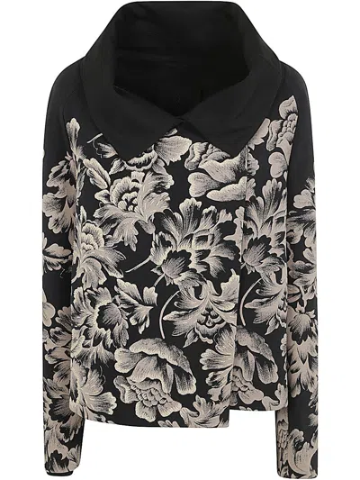 Ibrigu Double Print & Embroidered Jacket In Black