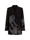 Ibrigu Double-breasted Patchwork Jacket In Black