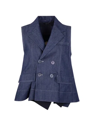 Ibrigu Double-breasted Waistcoat In Blue