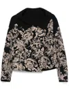 Ibrigu Double Print & Embroidered Jacket In Black