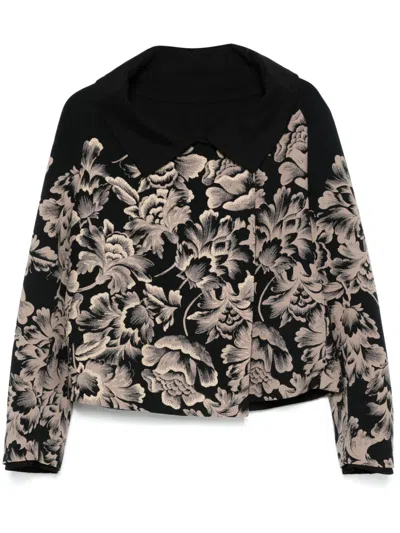 Ibrigu Floral-print Jacket In Black