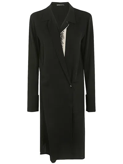 Ibrigu Georgette Wrapped Dress In Black