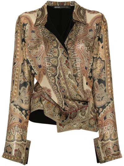 Ibrigu Pareo Foulard Print Shirt In Multicolour
