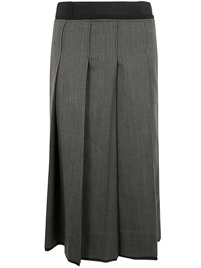 IBRIGU IBRIGU KIMONO BOUCLE WOOL SKIRT