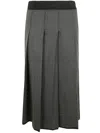 IBRIGU IBRIGU KIMONO BOUCLE WOOL SKIRT