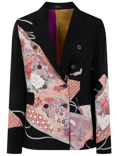Ibrigu Kimono Jacket In Black