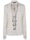 Ibrigu Kimono Shirt With Ruffles In Neutral