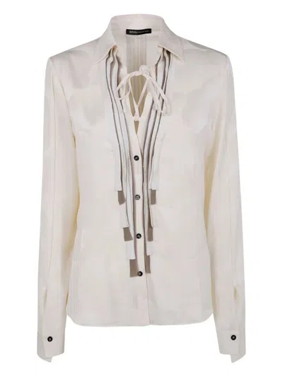 IBRIGU KIMONO SHIRT WITH RUFFLES,14IB.BKI903 WHITE