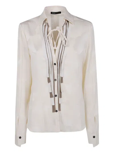 IBRIGU LAYERED TIE-NECK SHIRT