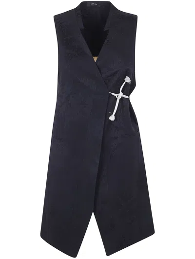 Ibrigu Long "haori" Kimono Vest In Black