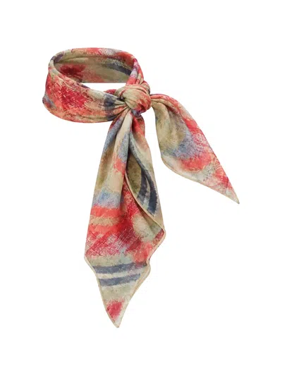 Ibrigu Pochette Abstract-print Silk Scarf In Multi