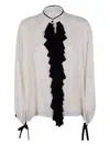 Ibrigu Kimono Shirt With Ruffles Clothing In White