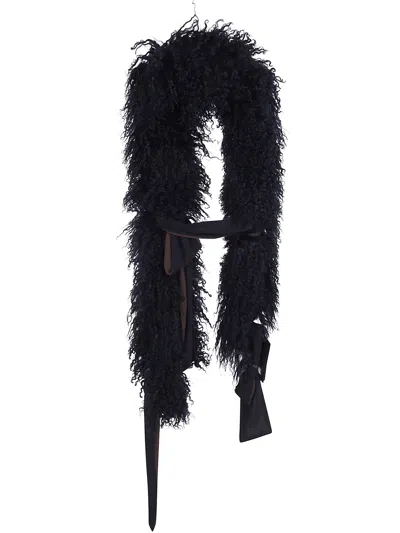 Ibrigu Scarf Furry "collar" In Black
