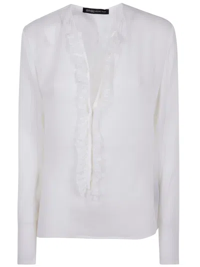 IBRIGU IBRIGU SILK SHIRT WITH RUFFLES