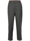 Ibrigu Pinstriped Tailored Trousers In Gray