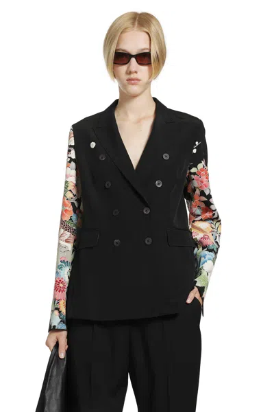 Ibrigu Traditional Kimono Blazer In Black