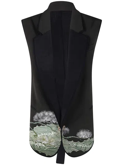 Ibrigu Traditional Printed Kimono Sleeveless Jacket By