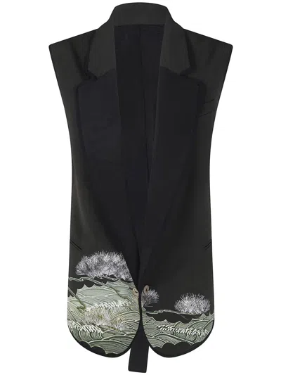 Ibrigu Traditional Printed Kimono Sleeveless Jacket Clothing In Multicolour